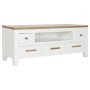 Meubles de télévision DKD Home Decor Blanc Marron Acacia Bois de manguier 125 x 40 x 50 cm: Plus de 300.000 produits de grandes 