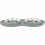 Mangeoire pour chiens Trixie Gris Acier inoxydable Ø 16 cm Double 2 × 0,3 L 47 × 3 × 26 CM: Plus de 300.000 produits de grandes 