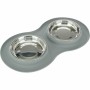 Mangeoire pour chiens Trixie Gris Acier inoxydable Ø 16 cm Double 2 × 0,3 L 47 × 3 × 26 CM: Plus de 300.000 produits de grandes 