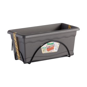 Jardinière avec support Plastiken Anthracite polypropylène 40 x 24 cm: Plus de 300.000 produits de grandes marques en vente dire