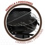 Roues de barbecue au charbon de bois Aktive Aluminium Métal émaillé Textilène 42 x 76,5 x 42 cm Noir: Plus de 300.000 produits d