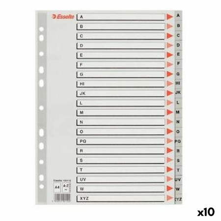 Séparateurs Esselte A-Z Alphabet Gris A4 (10 Unités): Plus de 300.000 produits de grandes marques en vente directe à prix usine 