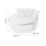 Chaise longue Dido 160 x 160 x 76 cm Rond Blanc: Plus de 300.000 produits de grandes marques en vente directe à prix usine sur c