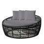 Chaise longue Dido 160 x 160 x 76 cm Rond Noir: Plus de 300.000 produits de grandes marques en vente directe à prix usine sur ca