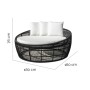 Chaise longue Dido 160 x 160 x 76 cm Rond Noir: Plus de 300.000 produits de grandes marques en vente directe à prix usine sur ca