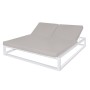 Chaise longue Luana Double 180 x 200 x 43 cm Blanc Gris acier: Plus de 300.000 produits de grandes marques en vente directe à pr