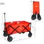 Chariot de plage polyvalent Aktive 90 x 91 x 47 cm Rouge Acier: Plus de 300.000 produits de grandes marques en vente directe à p