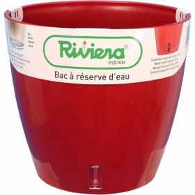 Pot auto-arrosant Riviera Avec réserve d'eau Rouge polypropylène Rond Ø 36 x 33 cm: Plus de 300.000 produits de grandes marques 