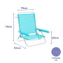 Marbueno Chaise Pliante 5 Positions Aluminium Aigue-Marine Plage et Piscine 63x76x78 cm 10309: Plus de 300.000 produits de grand