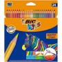 Crayons de couleur Bic Kids Evolution Stripes Multicouleur 24 Pièces: Plus de 300.000 produits de grandes marques en vente direc