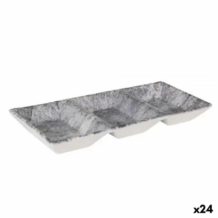 Plateau apéritif La Mediterránea Stonehenge 3 Compartiments 25 x 11 x 3 cm (24 Unités): Plus de 300.000 produits de grandes marq