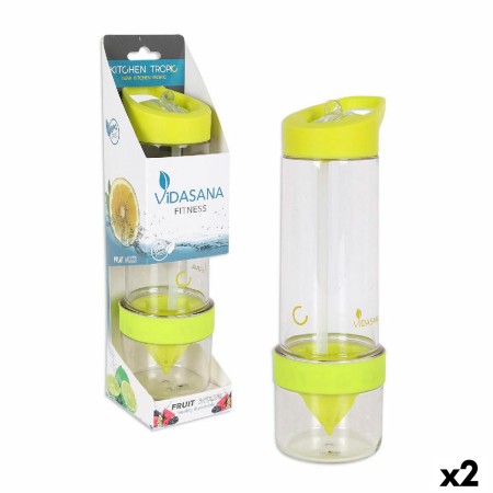 Bouteille Kitchen Tropic Jaune Mélangeur 7,5 x 24,5 cm (2 Unités): Plus de 300.000 produits de grandes marques en vente directe 
