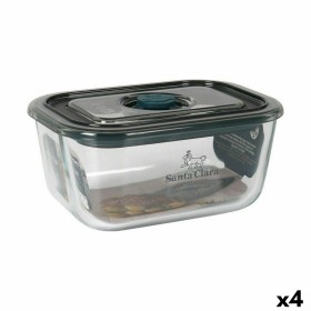 Boîte à lunch hermétique Santa Clara Gris 500 ml Rectangulaire (4 Unités): Plus de 300.000 produits de grandes marques en vente 