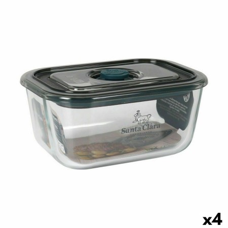 Boîte à lunch hermétique Santa Clara Gris 500 ml Rectangulaire (4 Unités): Plus de 300.000 produits de grandes marques en vente 