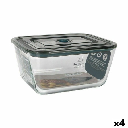 Boîte à lunch hermétique Santa Clara Gris 3 L Rectangulaire (4 Unités): Plus de 300.000 produits de grandes marques en vente dir
