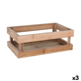 Boîte de rangement Inde Bambou 26,5 x 16,2 x 10 cm (3 Unités): Plus de 300.000 produits de grandes marques en vente directe à pr