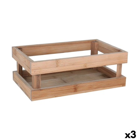 Boîte de rangement Inde Bambou 26,5 x 16,2 x 10 cm (3 Unités): Plus de 300.000 produits de grandes marques en vente directe à pr