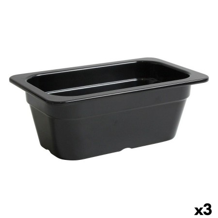 Plat à Gratin Inde Noir 26,5 x 16,2 x 10 cm (3 Unités): Plus de 300.000 produits de grandes marques en vente directe à prix usin
