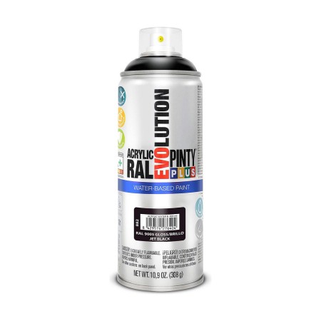 Peinture en spray Pintyplus Evolution RAL 9005 Base d'eau Jet Black 400 ml: Plus de 300.000 produits de grandes marques en vente