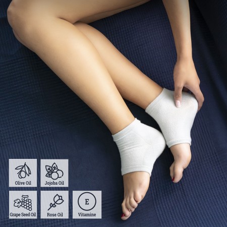 Chaussettes Hydratantes avec des Coussinets en Gel et des Huiles Naturelles Relocks InnovaGoods: Plus de 300.000 produits de gra