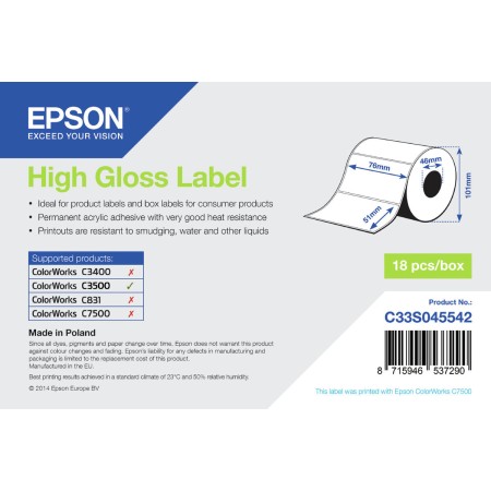 Etiquettes pour Imprimante Epson C33S045542: Plus de 300.000 produits de grandes marques en vente directe à prix usine sur cadea