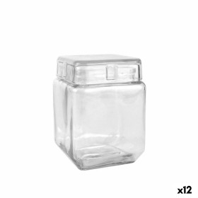 Bocal La Mediterránea Carré verre 1,2 L 11 x 11 x 14,5 cm (12 Unités): Plus de 300.000 produits de grandes marques en vente dire
