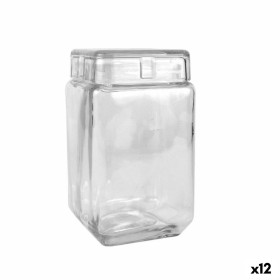 Bocal La Mediterránea Carré verre 1,6 L 11 x 11 x 18,5 cm (12 Unités): Plus de 300.000 produits de grandes marques en vente dire