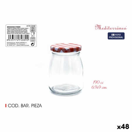 Pot en verre Mediterraneo Polyvalents 190 ml verre (48 Unités): Plus de 300.000 produits de grandes marques en vente directe à p