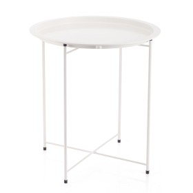 Table d'appoint Vinthera Moa Acier 47 x 50 cm Blanc Métal: Plus de 300.000 produits de grandes marques en vente directe à prix u