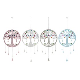Décoration Suspendue DKD Home Decor Arbre Bleu Blanc Gris Rose 33 x 3 x 81 cm (4 Unités): Plus de 300.000 produits de grandes ma
