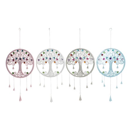 Décoration Suspendue DKD Home Decor Arbre Bleu Blanc Gris Rose 33 x 3 x 81 cm (4 Unités): Plus de 300.000 produits de grandes ma