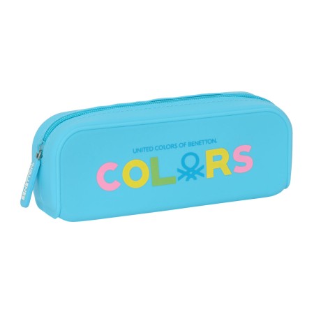 Trousse d'écolier Benetton Spring Bleu ciel 18.5 x 7.5 x 5.5 cm: Plus de 300.000 produits de grandes marques en vente directe à 