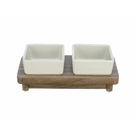 Mangeoire pour chiens Trixie CityStyle Marron Gris Céramique Silicone Bois MDF 2 x 400 ml: Plus de 300.000 produits de grandes m