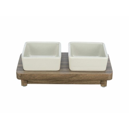 Mangeoire pour chiens Trixie CityStyle Marron Gris Céramique Silicone Bois MDF 2 x 400 ml: Plus de 300.000 produits de grandes m