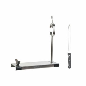 Support à jambon en acier inoxydable DKD Home Decor Noir Acier inoxydable Argent (35 x 3 x 1 cm) (40 x 16.5 x 40 cm) (2 pcs): Pl