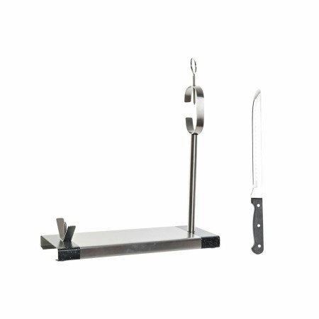 Support à jambon en acier inoxydable DKD Home Decor Noir Acier inoxydable Argent (35 x 3 x 1 cm) (40 x 16.5 x 40 cm) (2 pcs): Pl