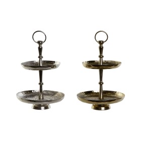 Coupe à fruits DKD Home Decor Doré Argenté Aluminium 22 x 22 x 31 cm (2 Unités): Plus de 300.000 produits de grandes marques en 