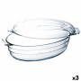 Plat à Gratin Ô Cuisine Ocuisine Vidrio Avec couvercle 3 L 1,1 L Transparent verre 3 Unités: Plus de 300.000 produits de grandes
