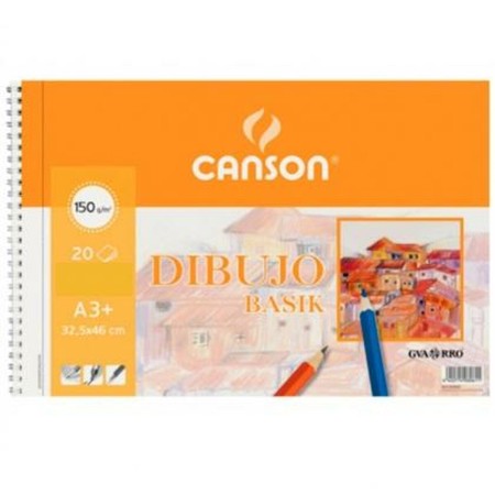 Bloc-notes Canson Basik Lisse Microperforé 150 g 20 Volets 10 Unités Spirale (32,5 x 46 cm): Plus de 300.000 produits de grandes