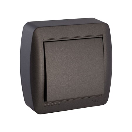 Interrupteur d'éclairage Solera Mural 7,4 x 7,2 x 2,8 cm 250 V 10 A Bipolaire Graphite: Plus de 300.000 produits de grandes marq