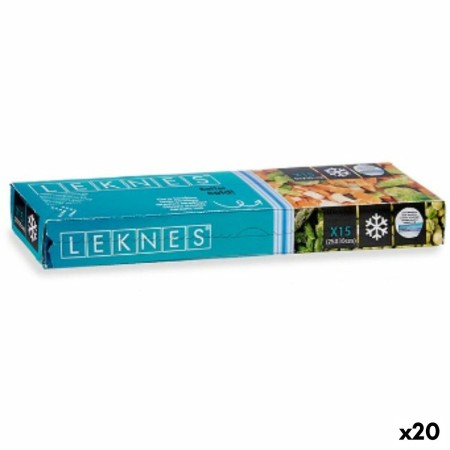 Ensemble de sacs alimentaires réutilisables ziplock 25 x 30 cm Bleu Polyéthylène 3 L (20 Unités): Plus de 300.000 produits de gr