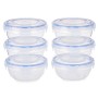 Ensemble de Boîtes à Lunch Hermétique Bleu Transparent Plastique 800 ml 15,5 x 7,5 x 15,5 cm (8 Unités): Plus de 300.000 produit