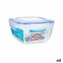 Boîte à lunch hermétique Carré Transparent polypropylène 1,5 L 17 x 10 x 17 cm (12 Unités): Plus de 300.000 produits de grandes 