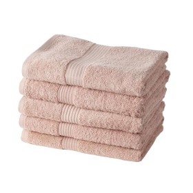 Ensemble de serviettes de toilette TODAY 100 % coton 70 x 130 cm Rose (5 Unités): Plus de 300.000 produits de grandes marques en