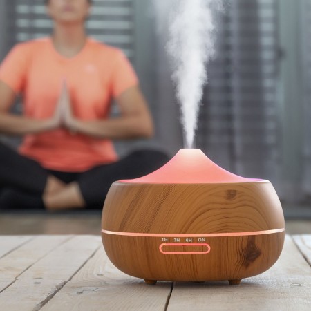 Humidificateur à Diffuseur d'Arômes avec LED Multicolore Wooden-Effect InnovaGoods: Plus de 300.000 produits de grandes marques 