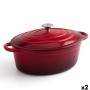 Casserole avec Couvercle Bidasoa Fierro Rouge 4,3 L 30 x 23 cm (2 Unités): Plus de 300.000 produits de grandes marques en vente 