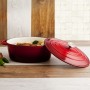 Casserole avec Couvercle Bidasoa Fierro Rouge 4,3 L 30 x 23 cm (2 Unités): Plus de 300.000 produits de grandes marques en vente 