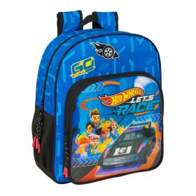 Cartable Hot Wheels Let's race Bleu Noir 32 x 38 x 12 cm: Plus de 300.000 produits de grandes marques en vente directe à prix us