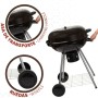 Roues de barbecue au charbon de bois Aktive Aluminium Métal émaillé Textilène 57 x 86 x 57 cm Noir: Plus de 300.000 produits de 