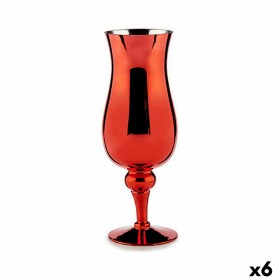 Bougeoir Verre Rouge 13,5 x 35 x 13,5 cm (6 Unités): Plus de 300.000 produits de grandes marques en vente directe à prix usine s